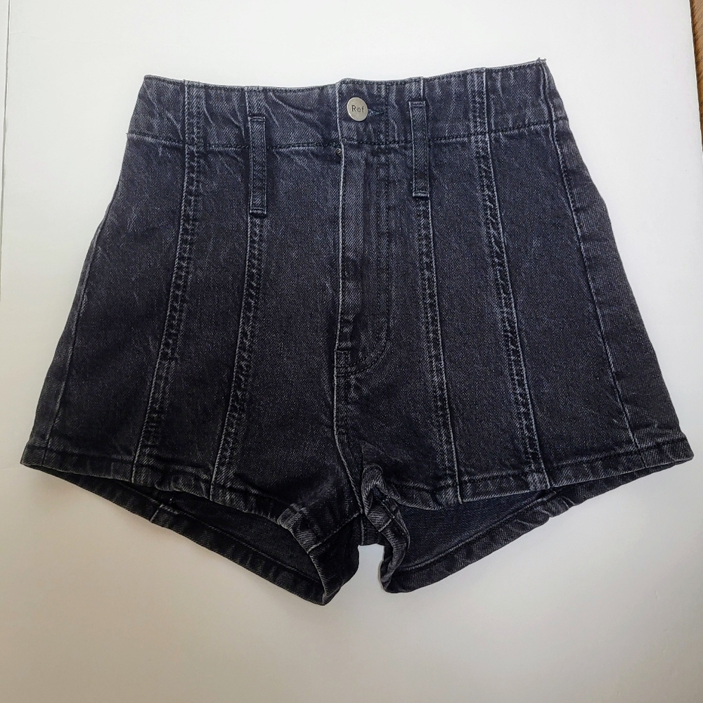 Reformation Eva Seamed High Rise Cheeky Shorts in Havana Size 23